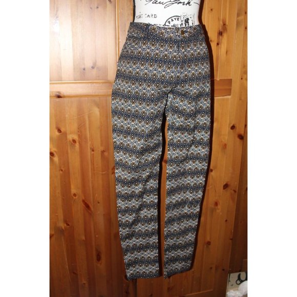 H&M Paisley Styled Printed Slim Trousers NWT Size 12 - Picture 2 of 13